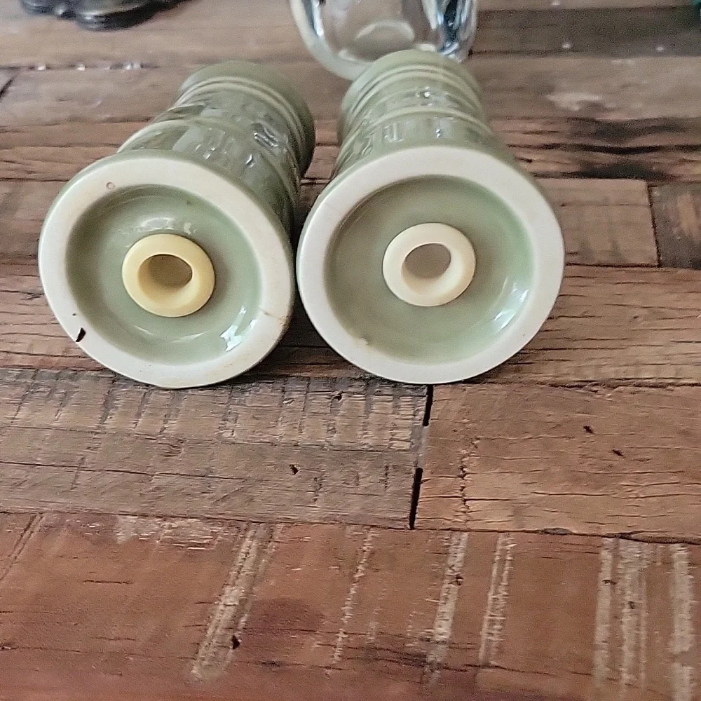 Longaberger Vintage Salt and Pepper Shakers in Handwoven lined Basket